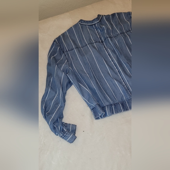 Cato Zipper Denim elastic waist shirt Size XL excellent condition - Picture 5 of 9